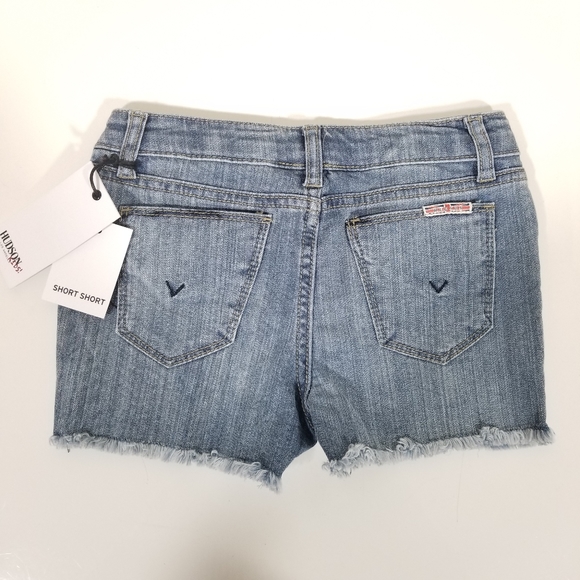 Hudson Embroidered Fray Hem Shorts A6 - Picture 2 of 4